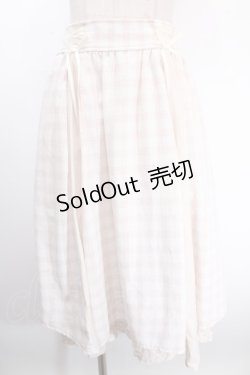 画像1: axes femme / パターン切替チェックスカート M 生成り Y-25-01-13-096-AX-SK-SZ-OS