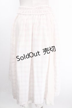 画像2: axes femme / パターン切替チェックスカート M 生成り Y-25-01-13-096-AX-SK-SZ-OS