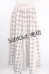 axes femme / サイドバックル柄切替スカート F 茶 Y-25-01-13-100-AX-SK-SZ-OS