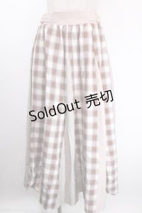 axes femme / サイドバックル柄切替スカート F 茶 Y-25-01-13-100-AX-SK-SZ-OS