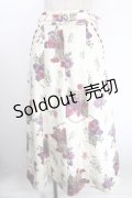 axes femme / バスケットブーケ柄スカート M 生成り Y-25-01-13-101-AX-SK-SZ-OS