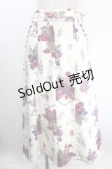 axes femme / バスケットブーケ柄スカート M 生成り Y-25-01-13-101-AX-SK-SZ-OS