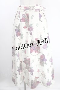 axes femme / バスケットブーケ柄スカート M 生成り Y-25-01-13-101-AX-SK-SZ-OS