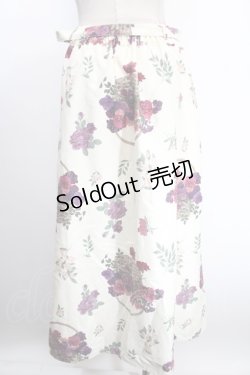 画像2: axes femme / バスケットブーケ柄スカート M 生成り Y-25-01-13-101-AX-SK-SZ-OS