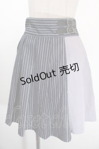 axes femme / バックルバイカラーキュロット  紺 Y-25-01-13-113-AX-SK-SZ-ZI