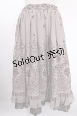 axes femme / フロッキープリントスカート F チャコール Y-25-01-13-114-AX-SK-SZ-OS