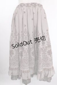 axes femme / フロッキープリントスカート F チャコール Y-25-01-13-114-AX-SK-SZ-OS