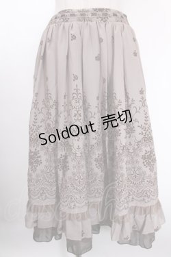 画像1: axes femme / フロッキープリントスカート F チャコール Y-25-01-13-114-AX-SK-SZ-OS