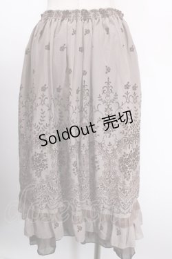 画像2: axes femme / フロッキープリントスカート F チャコール Y-25-01-13-114-AX-SK-SZ-OS