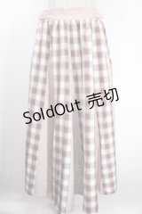 axes femme / サイドバックル柄切替スカート F 茶 Y-25-01-13-118-AX-SK-SZ-OS