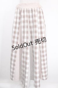 axes femme / サイドバックル柄切替スカート F 茶 Y-25-01-13-118-AX-SK-SZ-OS