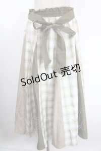 axes femme / 切替ロングフレアスカート F グリーン Y-25-01-13-119-AX-SK-SZ-ZI