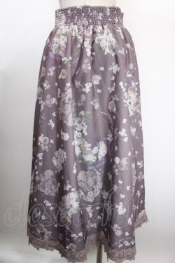 画像2: axes femme / ローズリース柄スカート F グレージュ Y-25-01-13-122-AX-SK-SZ-ZT009