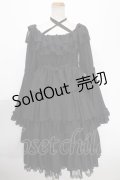 Vallee lys / Coquelicot dress (ミディアム)  ブラック Y-25-01-14-050-GO-OP-SZ-ZY