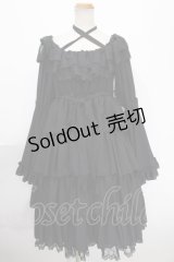 Vallee lys / Coquelicot dress (ミディアム)  ブラック Y-25-01-14-050-GO-OP-SZ-ZY