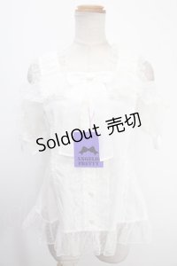 Angelic Pretty / Lovely Frillブラウス  白 Y-25-01-14-023-AP-BL-SZ-ZY