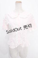 BABY,THE STARS SHINE BRIGHT / はわせ5分袖ブラウス  ピンク Y-25-01-14-024-BA-BL-SZ-ZY