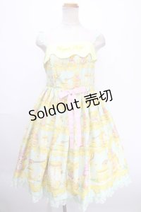 Angelic Pretty / Honey Bear's Cafeジャンパースカート  ミント Y-25-01-14-033-AP-OP-SZ-ZY