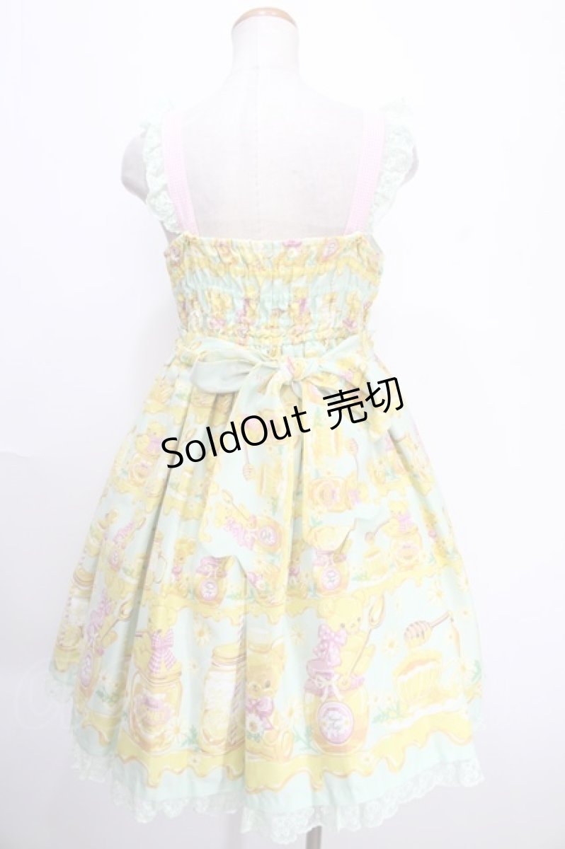 画像2: Angelic Pretty / Honey Bear's Cafeジャンパースカート  ミント Y-25-01-14-033-AP-OP-SZ-ZY (2)