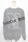 NieR Clothing / プリント長袖Tシャツ LL 黒 Y-25-01-16-046-PU-TS-SZ-ZY