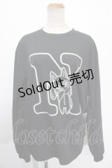 NieR Clothing / プリント長袖Tシャツ LL 黒 Y-25-01-16-046-PU-TS-SZ-ZY