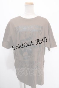 NieR Clothing / プリント半袖カットソー XL ブラウン Y-25-01-16-054-PU-TO-SZ-ZY