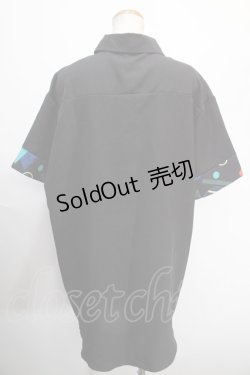 画像2: NieR Clothing / ブロッキングプルオーバーシャツ  黒 Y-25-01-16-055-PU-BL-SZ-ZY