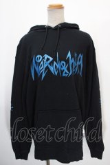NieR Clothing / プリントプルパーカー  黒×青 Y-25-01-16-058-PU-TO-SZ-ZT254