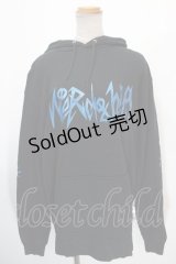 NieR Clothing / プリントプルパーカー  黒×青 Y-25-01-16-058-PU-TO-SZ-ZT254