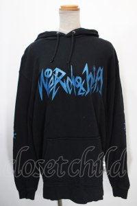 NieR Clothing / プリントプルパーカー  黒×青 Y-25-01-16-058-PU-TO-SZ-ZT254