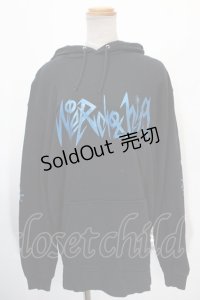 NieR Clothing / プリントプルパーカー  黒×青 Y-25-01-16-058-PU-TO-SZ-ZT254