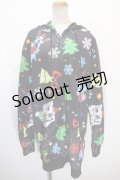 NieR Clothing / CHRISTMAS DESIGN HOODIE  黒 Y-25-01-16-060-PU-TO-SZ-ZT253