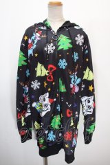 NieR Clothing / CHRISTMAS DESIGN HOODIE  黒 Y-25-01-16-060-PU-TO-SZ-ZT253