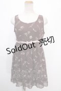 Ank Rouge / 総柄ワンピース  茶 Y-25-01-16-072-CA-OP-SZ-ZY