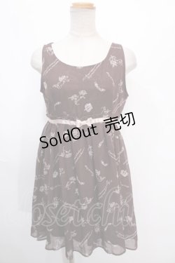 画像1: Ank Rouge / 総柄ワンピース  茶 Y-25-01-16-072-CA-OP-SZ-ZY