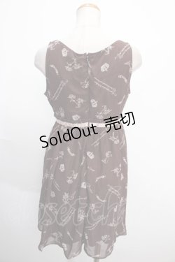 画像2: Ank Rouge / 総柄ワンピース  茶 Y-25-01-16-072-CA-OP-SZ-ZY