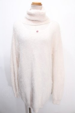 画像1: Ank Rouge / ドットチュール切替ニットワンピース M アイボリー Y-25-01-16-082-CA-OP-SZ-ZT338