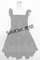 FRILL / プリントワンピース  黒 Y-25-01-16-083-HN-OP-SZ-ZY