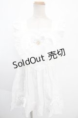 BABY,THE STARS SHINE BRIGHT / ハートエプロン  白×白 Y-25-01-16-084-BA-OP-SZ-ZY
