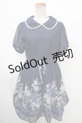 axes femme POETIQUE / 花柄ストライプワンピース  紺 Y-25-01-16-096-AX-OP-SZ-OS
