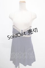 mon lily / ビスチェ風チュニック M 紺 Y-25-01-16-099-LO-OP-SZ-ZY