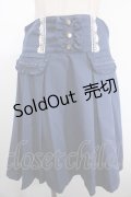 axes femme / サス付きハイウエストスカート  紺 Y-25-01-16-138-AX-SK-SZ-OS