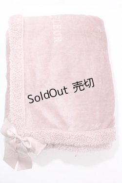 画像1: Maison de FLEUR / リボンブランケット F ピンクベージュ Y-25-01-16-004-LO-ZA-SZ-ZT-K009