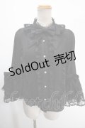 axes femme Kawaii / 姫袖7分丈ブラウス  黒 Y-25-01-16-027-AX-BL-SZ-OS