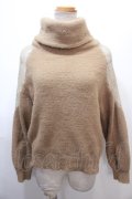 axes femme / レース切替ニットプルオーバー M キャメル Y-25-01-22-077-AX-TO-SZ-ZT366