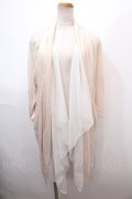 Rozen Kavalier / 羽根プリントロングカーディガン  ベージュ Y-25-01-22-101-OO-TO-SZ-ZY