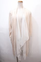 Rozen Kavalier / 羽根プリントロングカーディガン  ベージュ Y-25-01-22-101-OO-TO-SZ-ZY