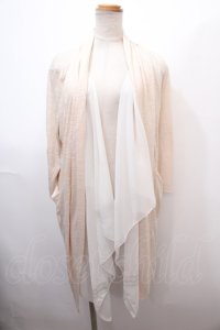 Rozen Kavalier / 羽根プリントロングカーディガン  ベージュ Y-25-01-22-101-OO-TO-SZ-ZY