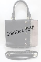 axes femme / スカラップデザインバッグ  黒 Y-25-01-22-019-AX-BG-SZ-ZY