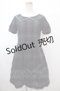 Jane Marple / オリジナルタータンのミニワンピース M グリーン Y-25-01-22-157-JM-OP-SZ-ZY